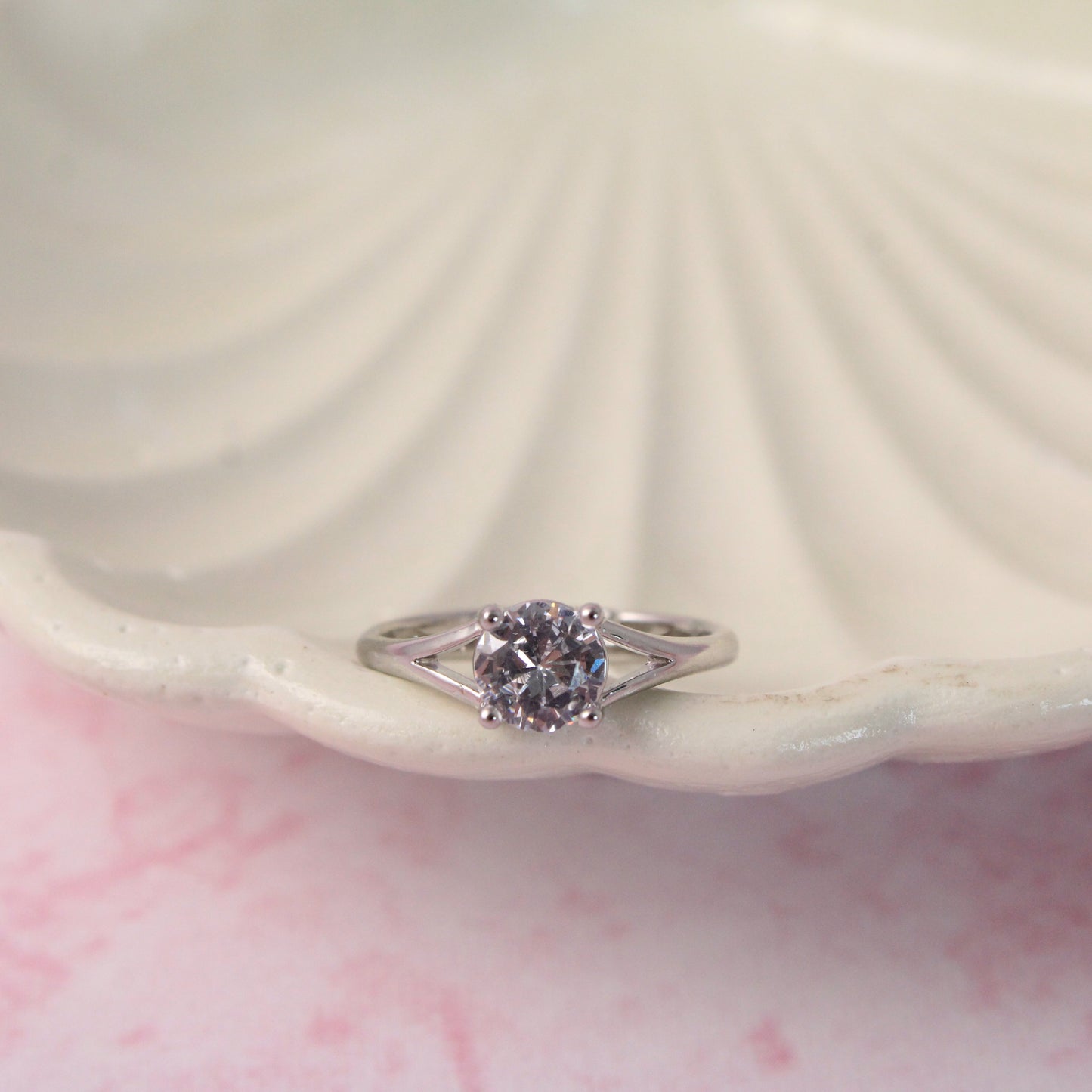 Mia Promise Diamond Silver Ring Salty
