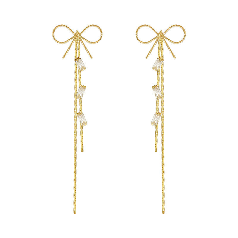 Midnight in Paris Bow Earrings