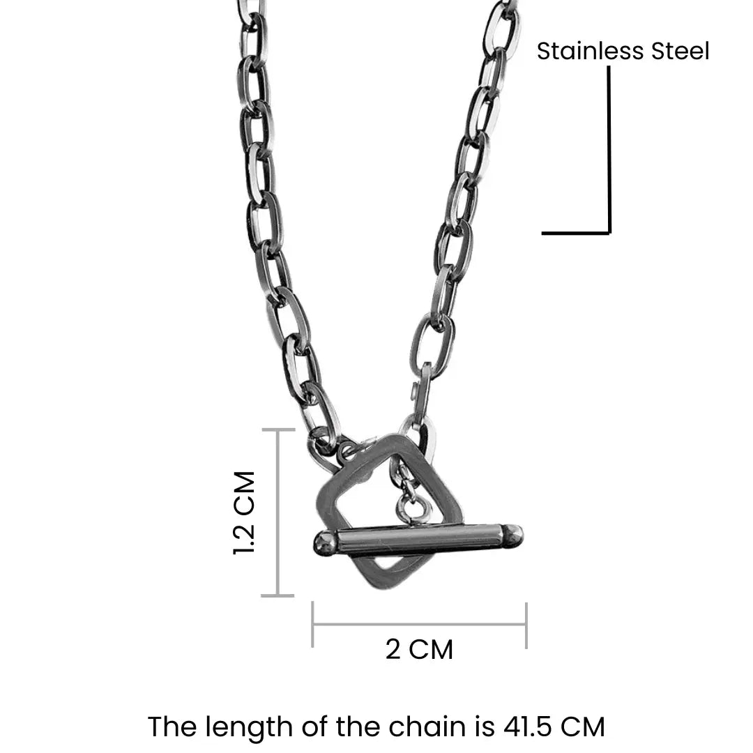 Minimal Toggle Silver Chain | Salty