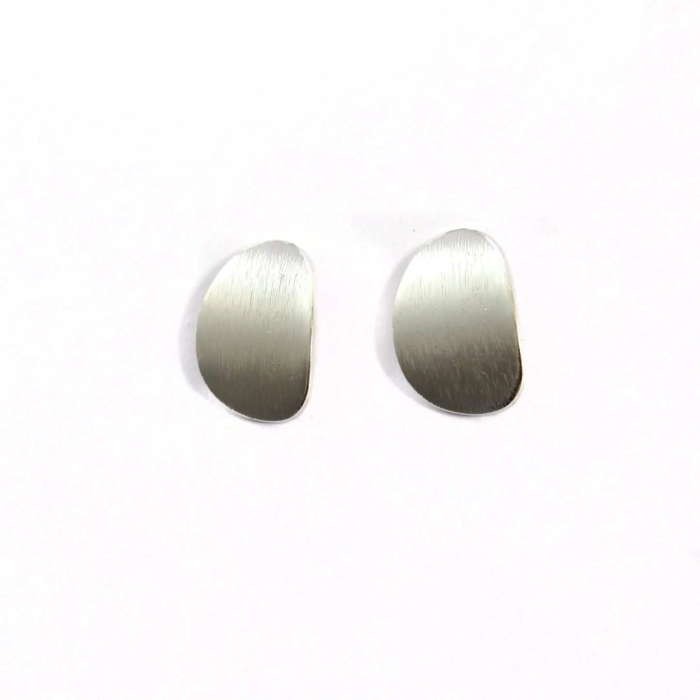 Minimalist Retro Style Matte Curved Stud Earrings