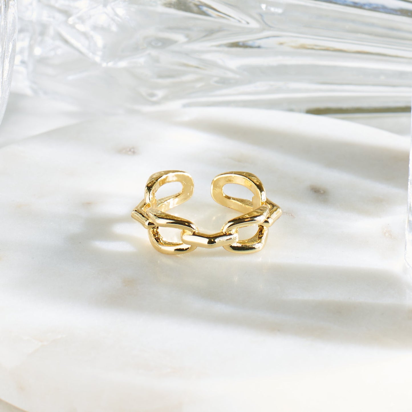 Moonlit Link Chain Ring Salty
