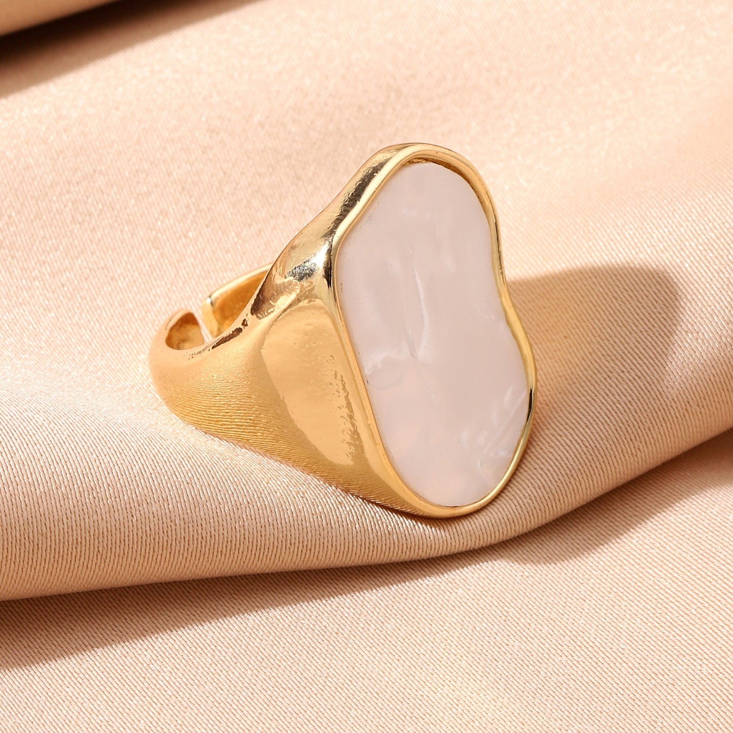 Mother Of Pearl Enamel Ring | Salty