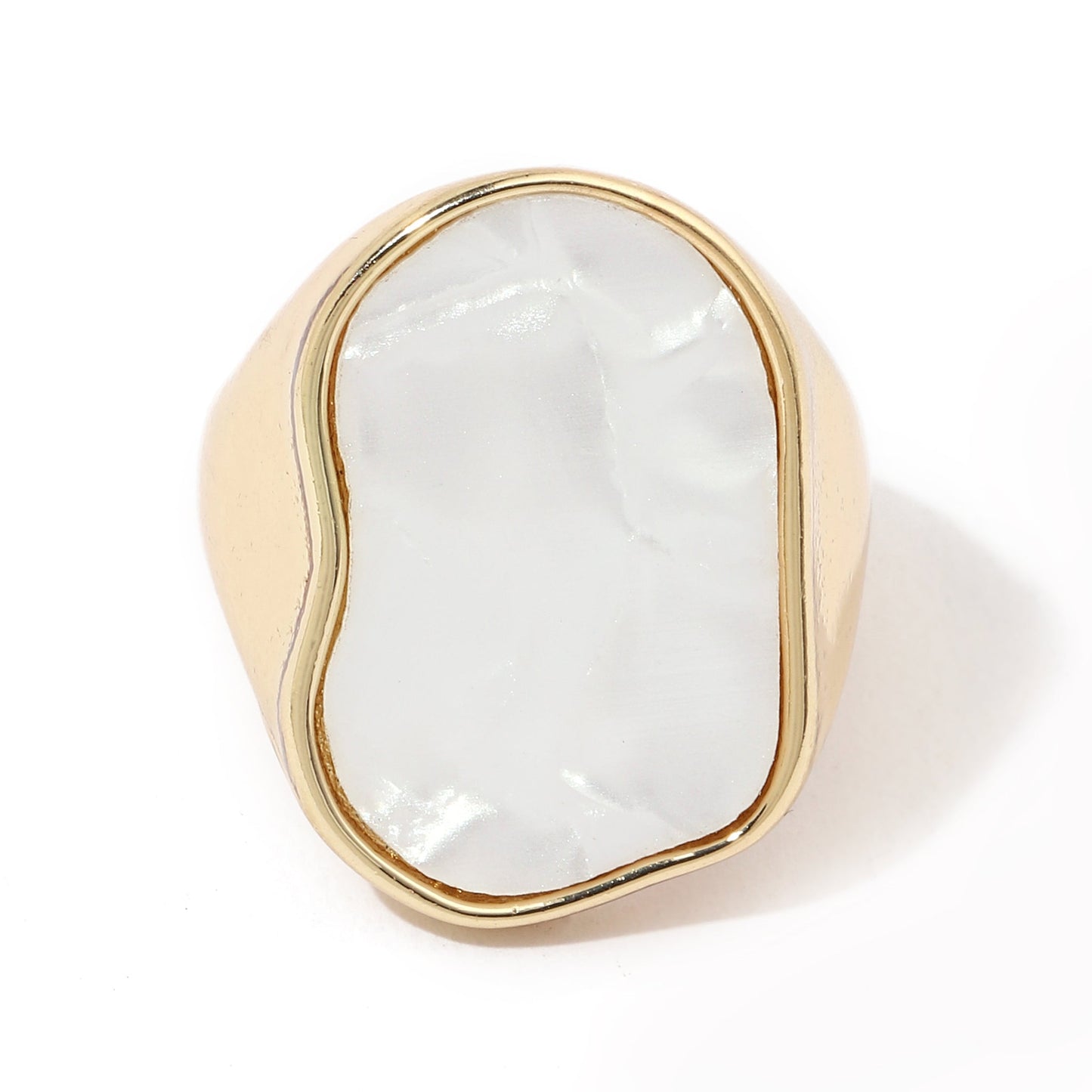 Mother Of Pearl Enamel Ring | Salty
