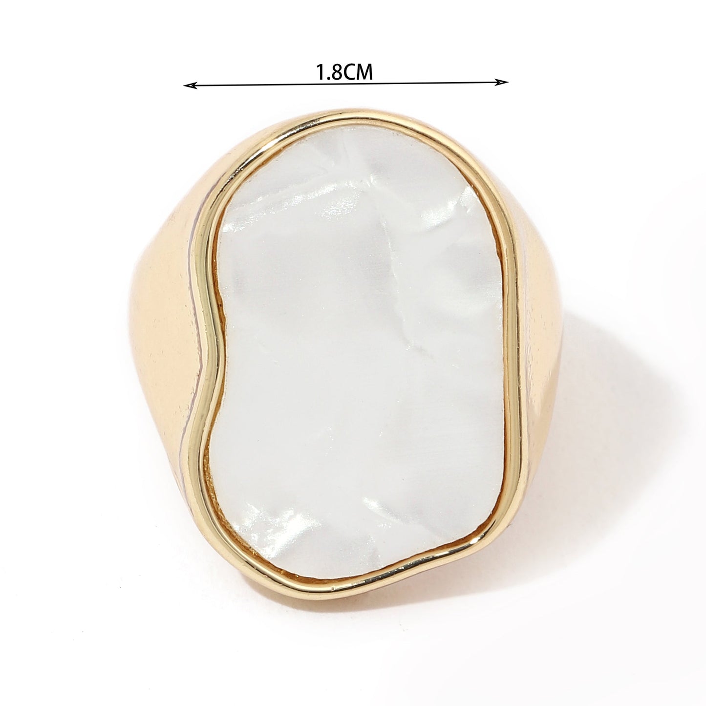 Mother Of Pearl Enamel Ring | Salty