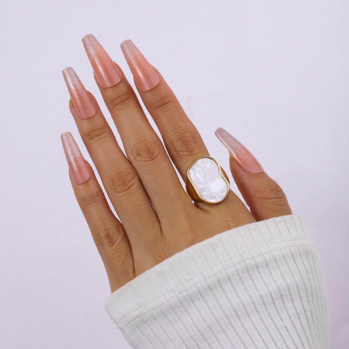 Mother Of Pearl Enamel Ring | Salty