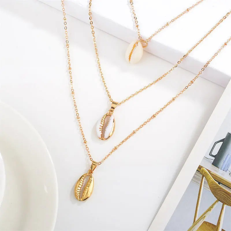 Multi Layered Hawain Sea Shell Necklace