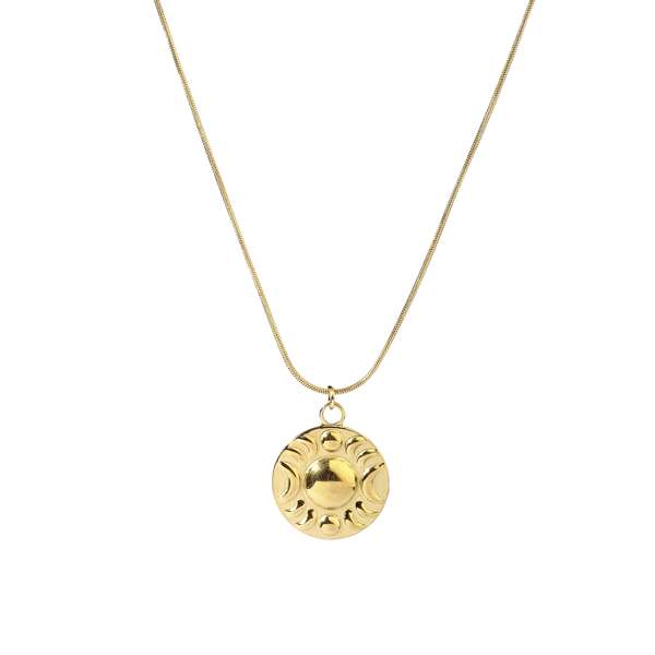 Sun Moon Gold Necklace