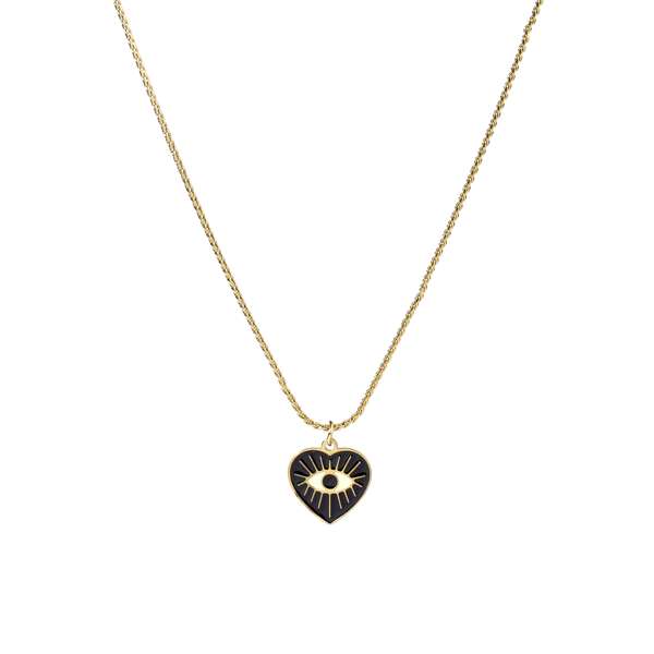 Heart Evil Eye Necklace