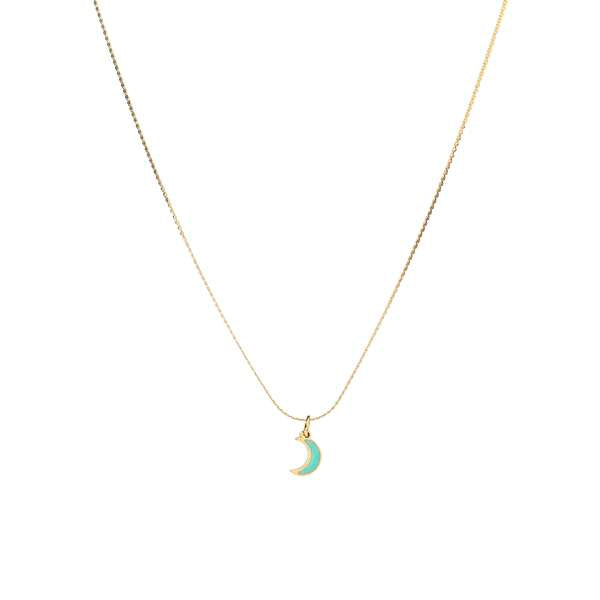 Cresent Blue Moon Necklace