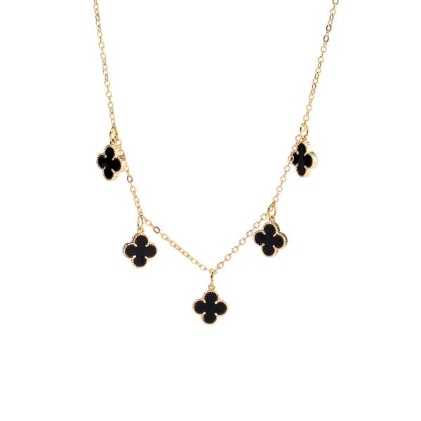 Night Clover Tassel Necklace