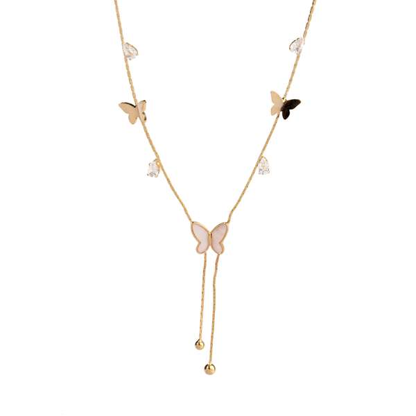 Radiant Butterfly Tassel Necklace