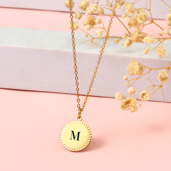 Golden Grace Initial Necklace