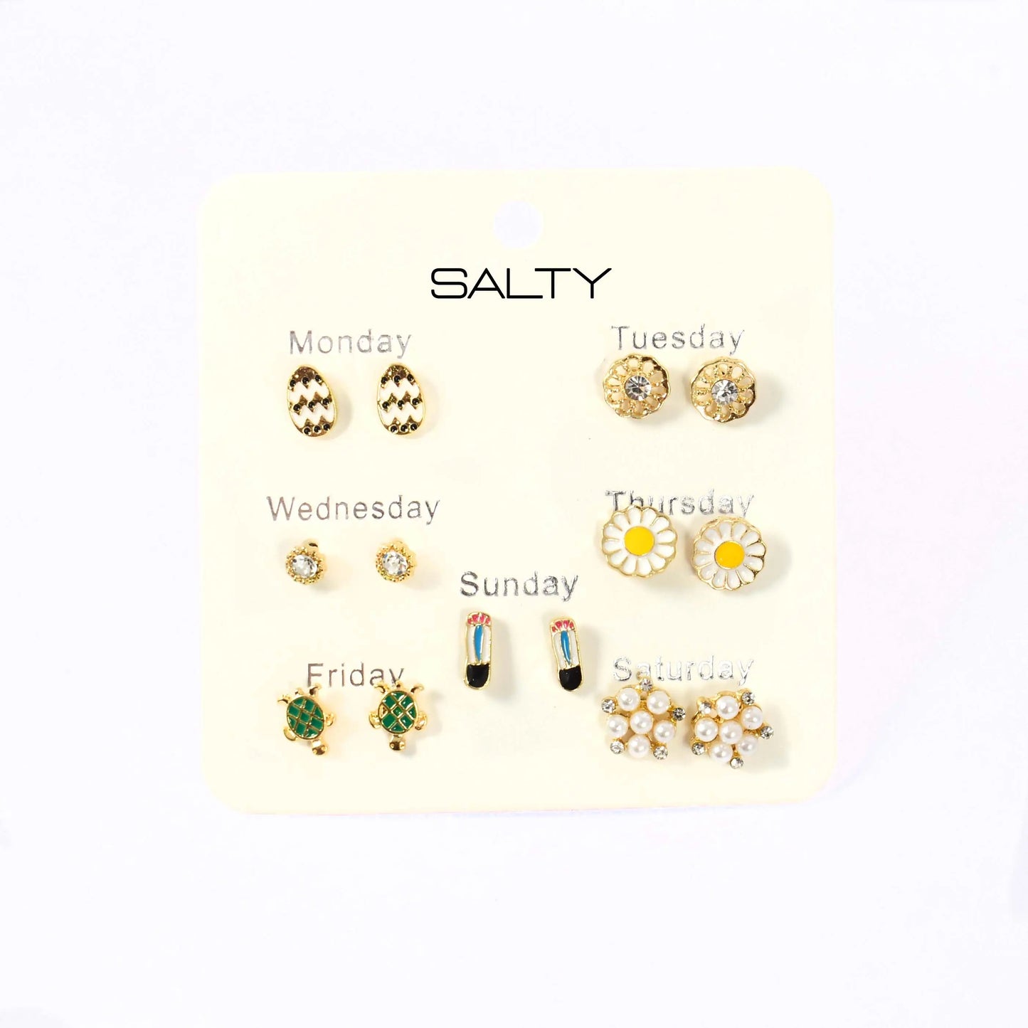 "Nature" Weekly 7 Stud Earrings Set