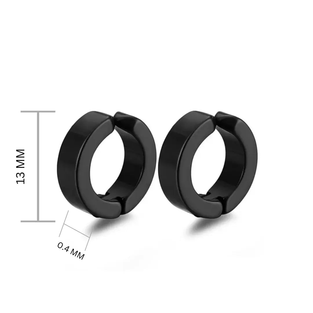 Non-pierced Clip On Earrings Black | Salty