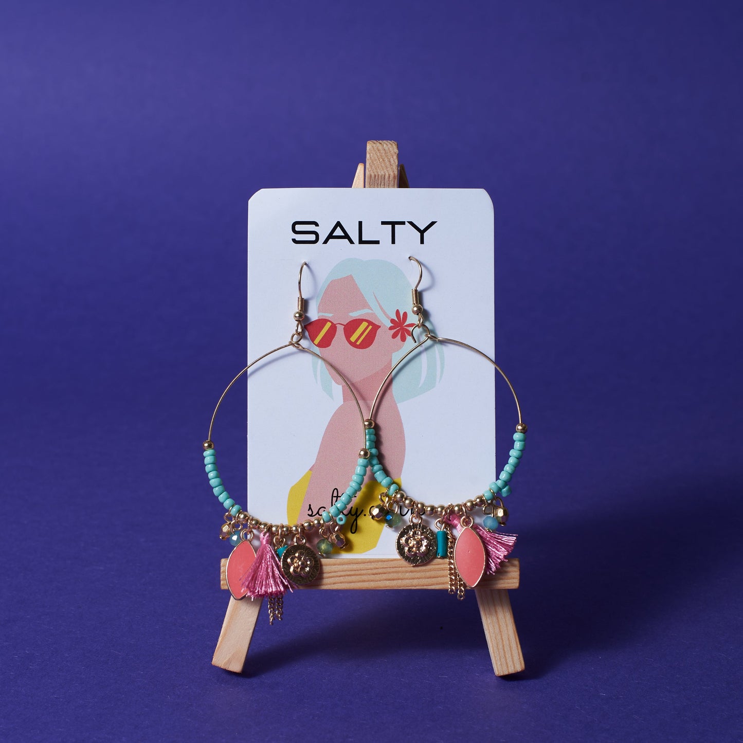 Odyssey Beads Tassel Earrings Salty