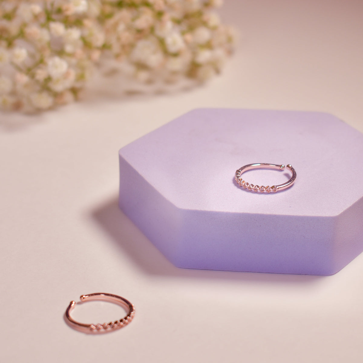Ornate Minimal Ring - Rose Gold Salty