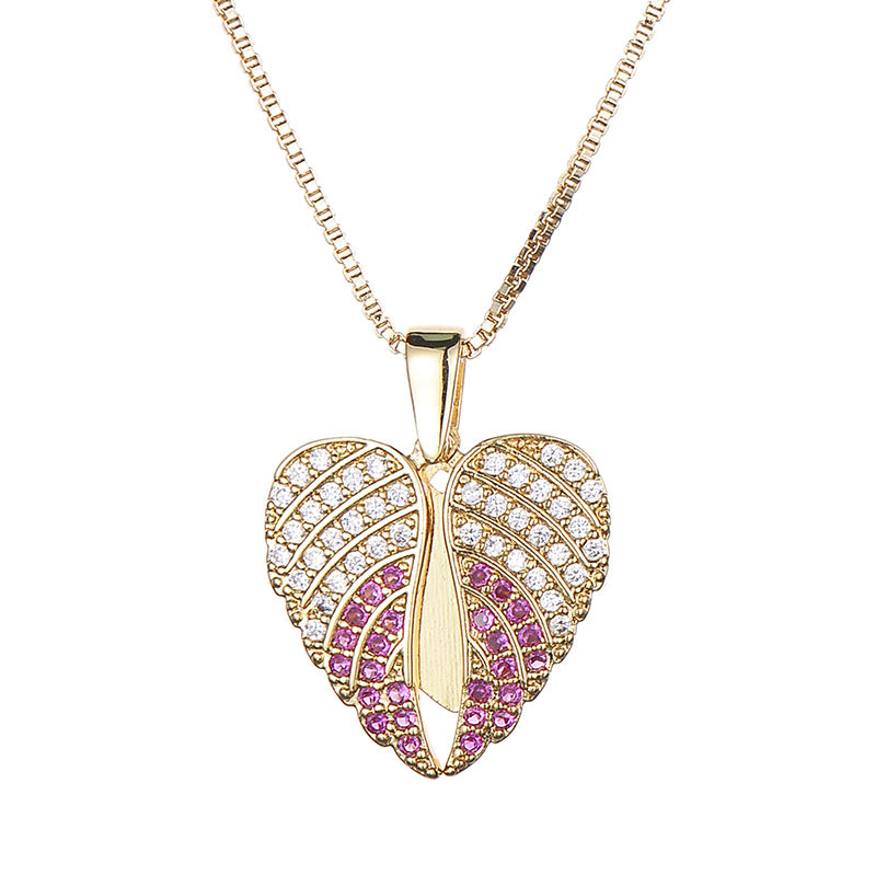 Rosy Heart Diamond Gleam Necklace Salty
