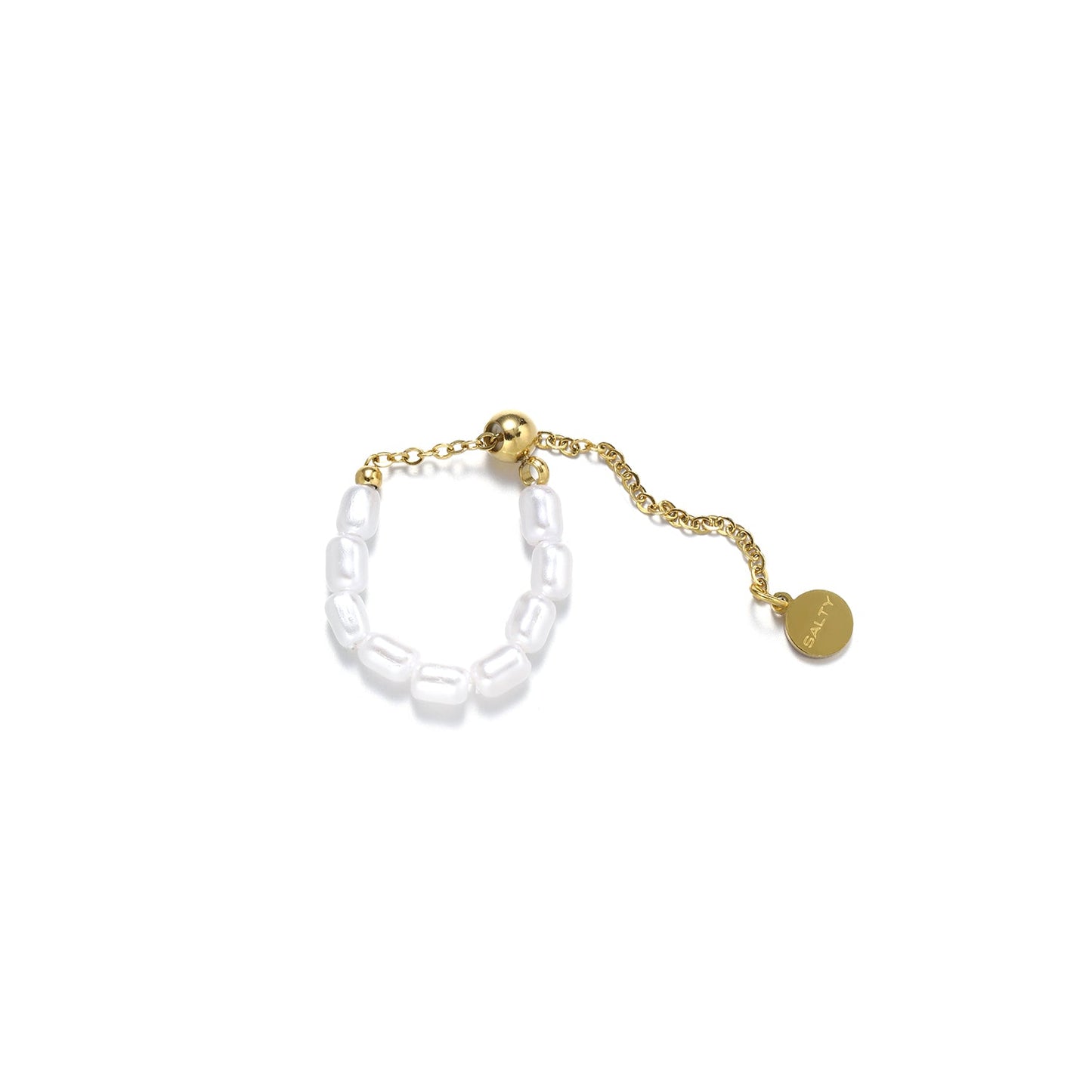 Pearlescent Chain Ring Salty