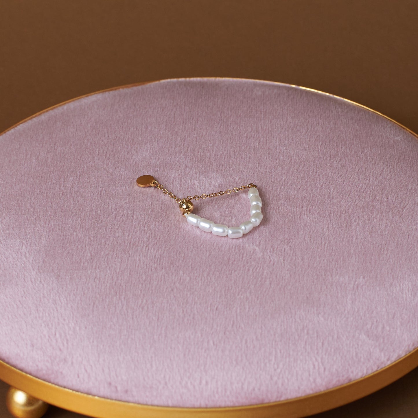 Pearlescent Chain Ring Salty