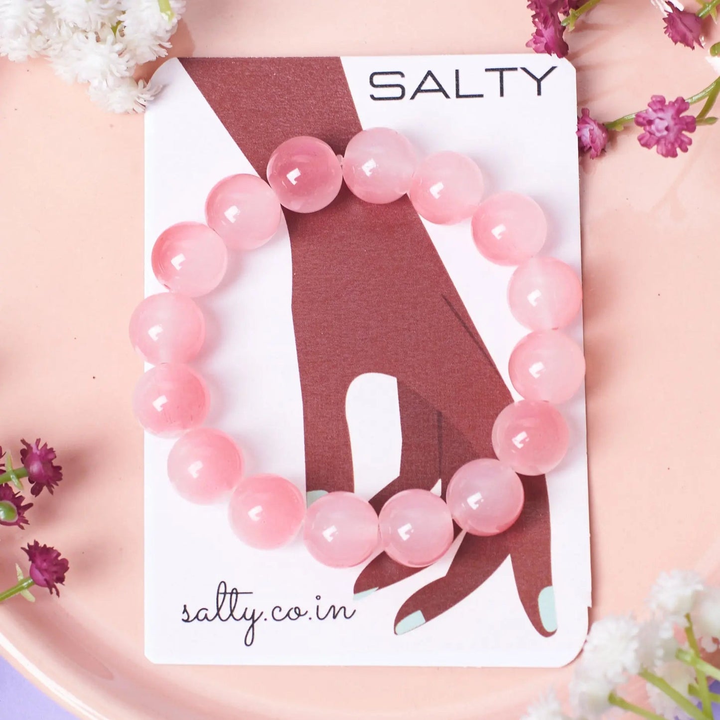 Peony Pink Beaded Band | Salty