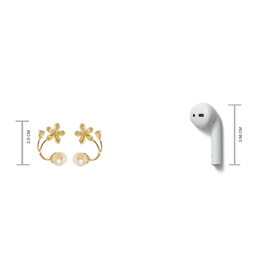 Petal and Pearl Swirls Earrings Salty