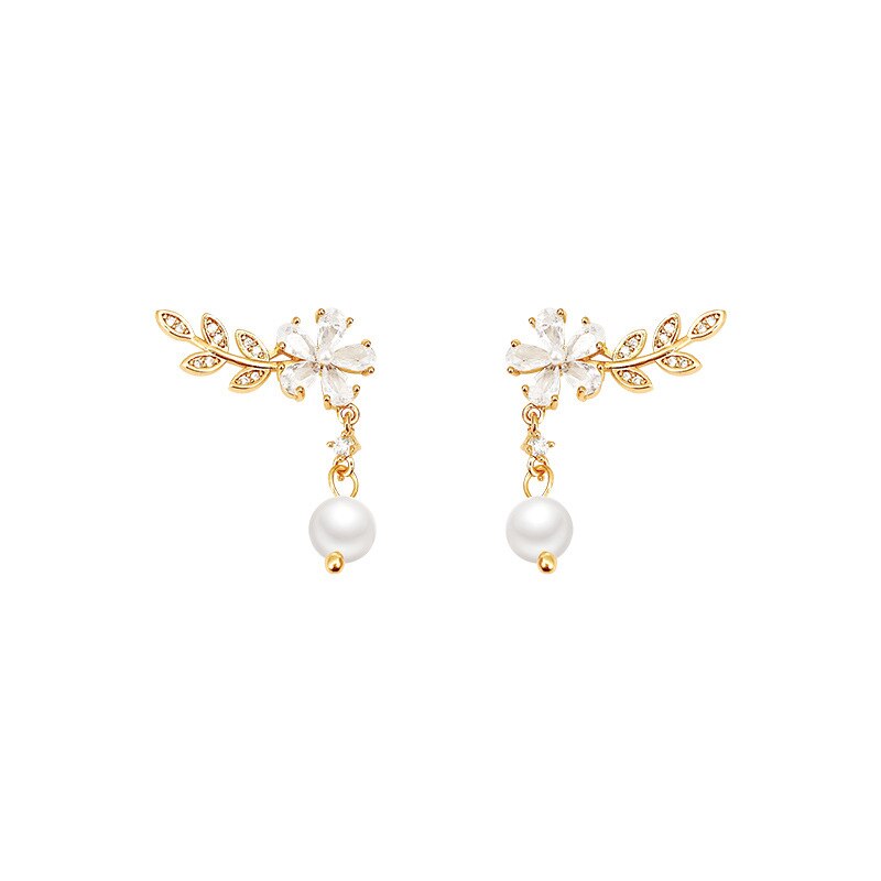 Petite Bloom Rhinestone Cascade Earring Salty
