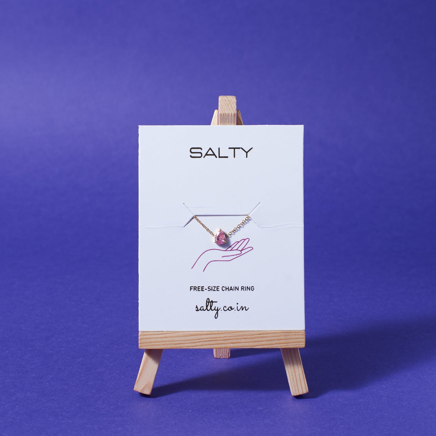 Pink Amethyst Self-Love Chain Ring Salty