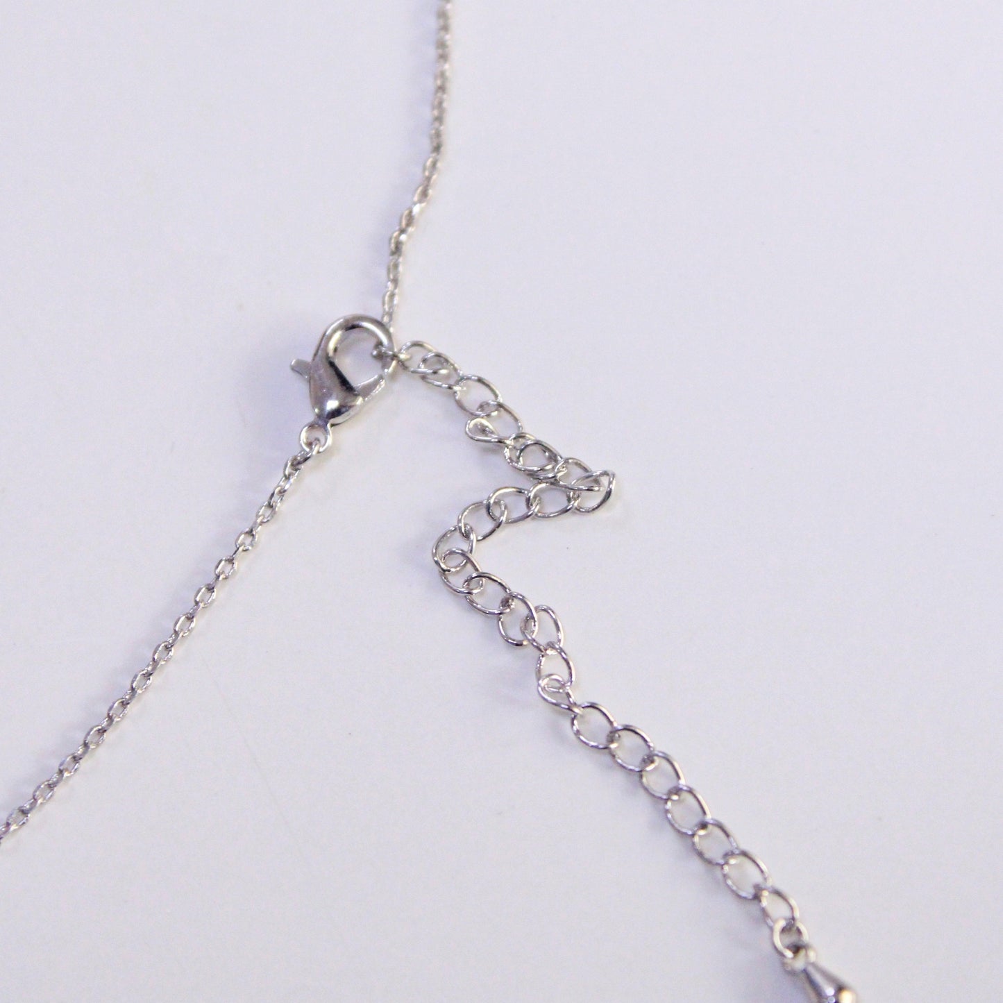 Pink Crystal Heart & Bow Necklace Salty