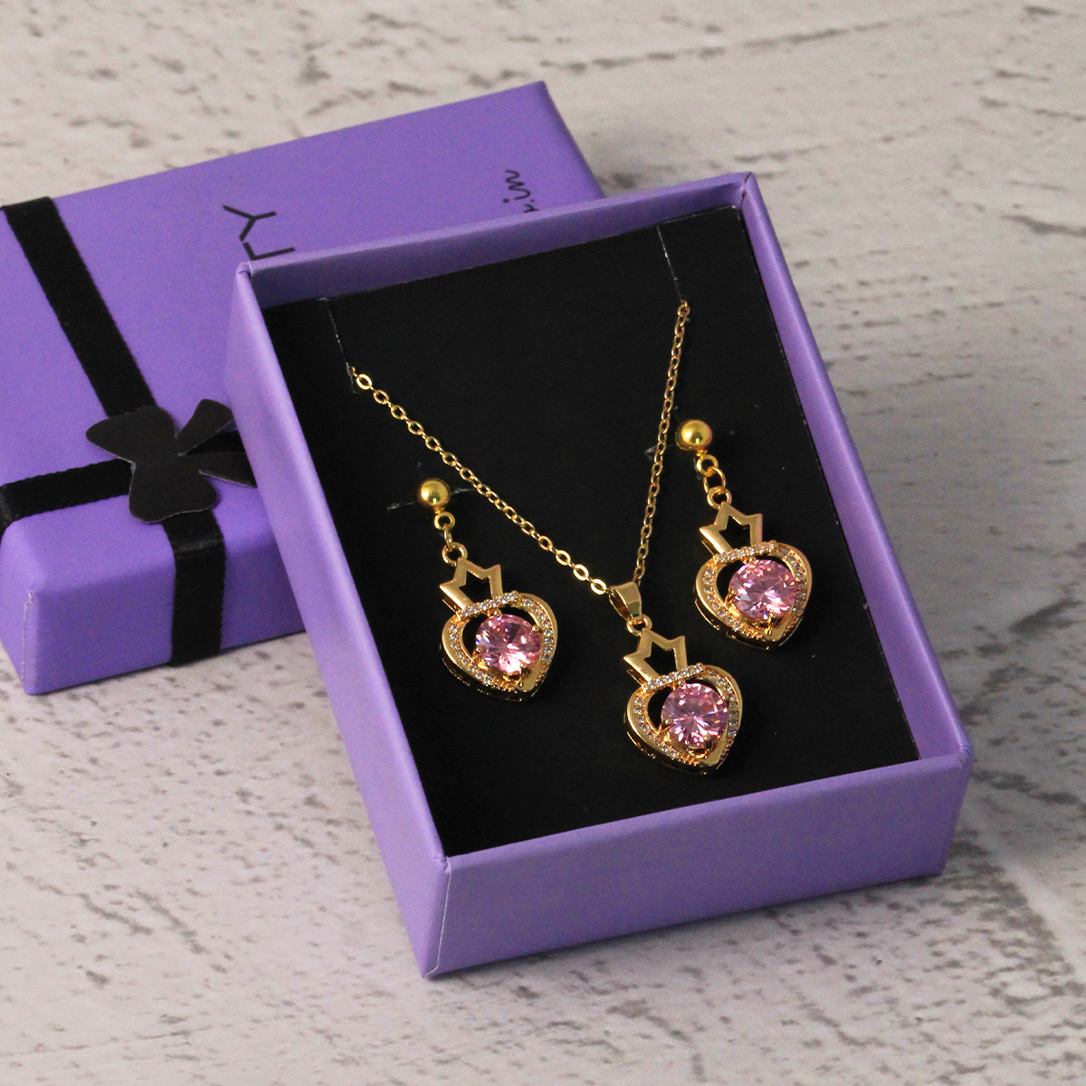 Queen's Crown Pink Jewellery Set Salty