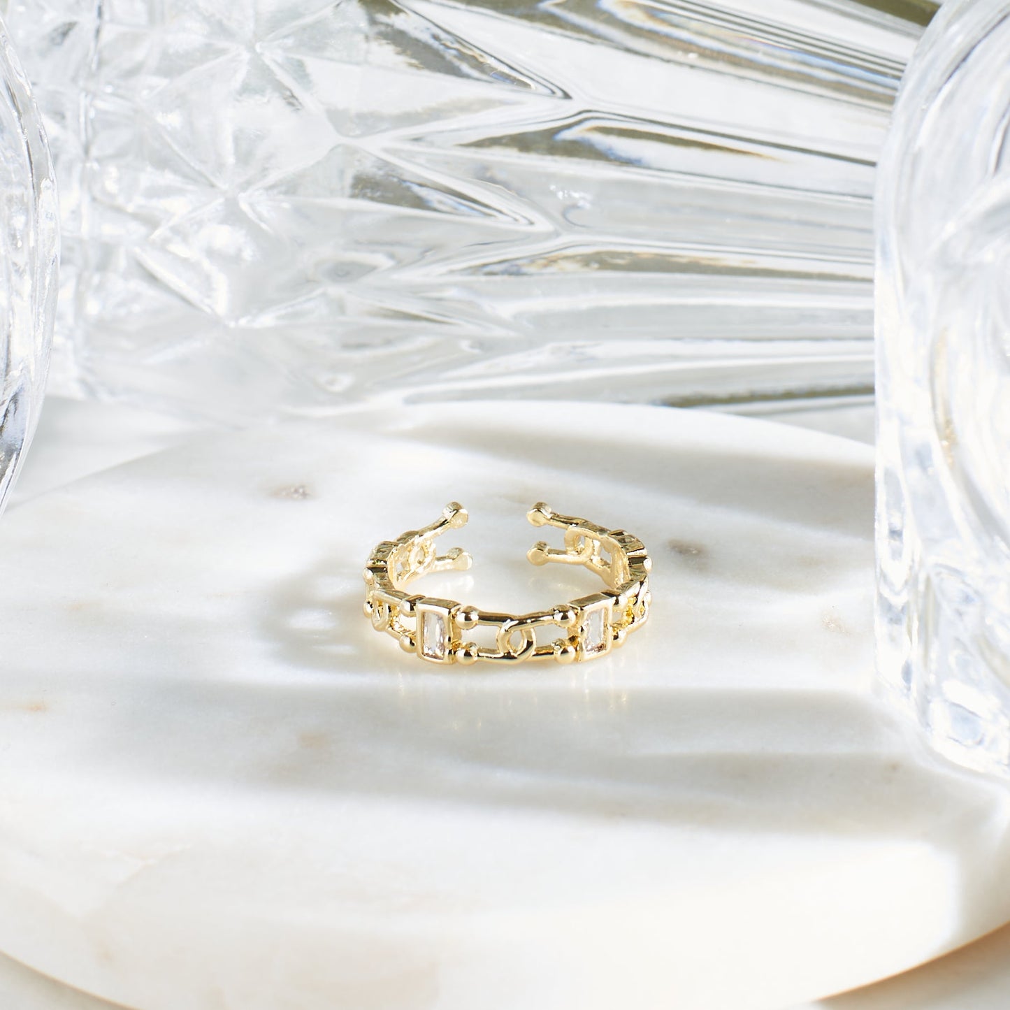 Quirky Vogue Golden Ring Salty