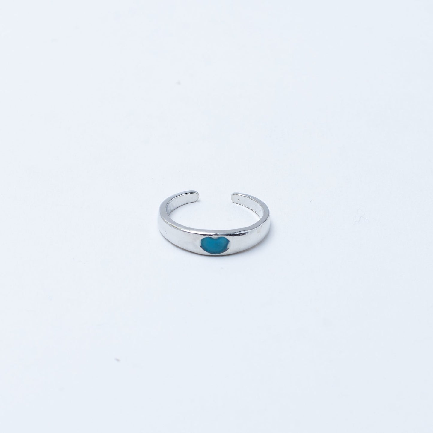Glow in the Dark Blue Heart Ring