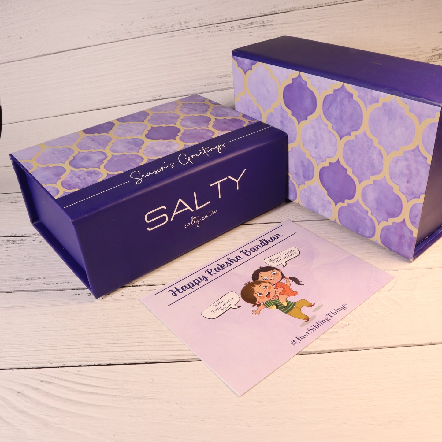Blushing Warder Rakhi Gift Box For Sister Salty