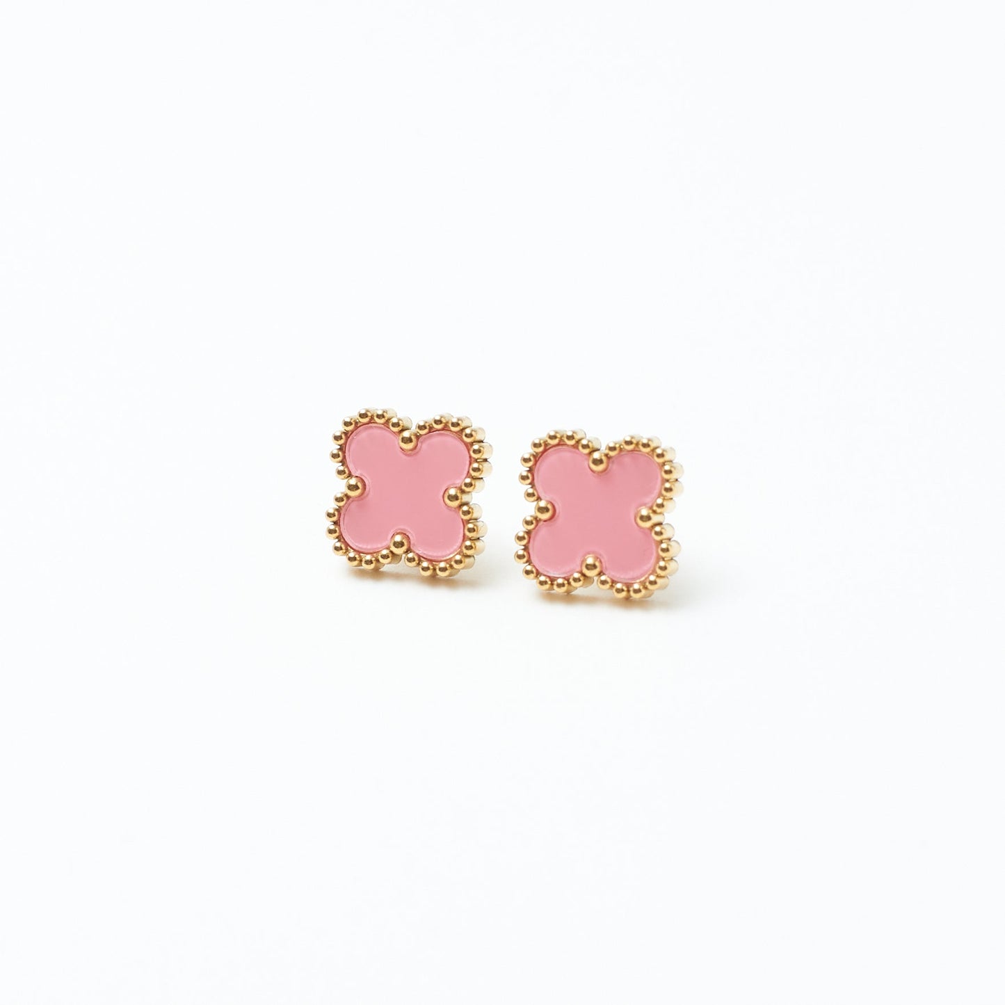 Romantic Rose Clover Studs Salty