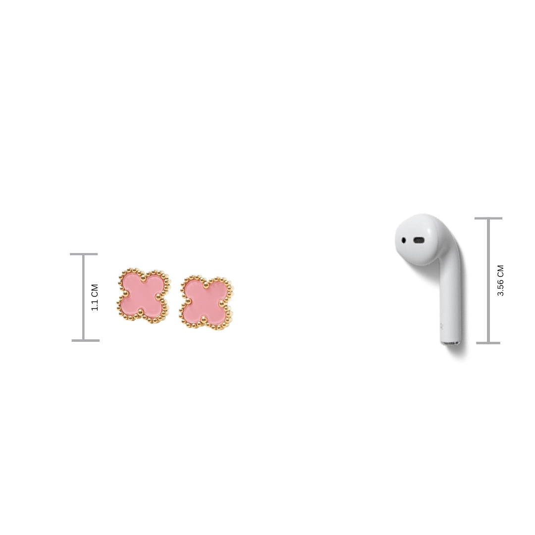 Romantic Rose Clover Studs Salty