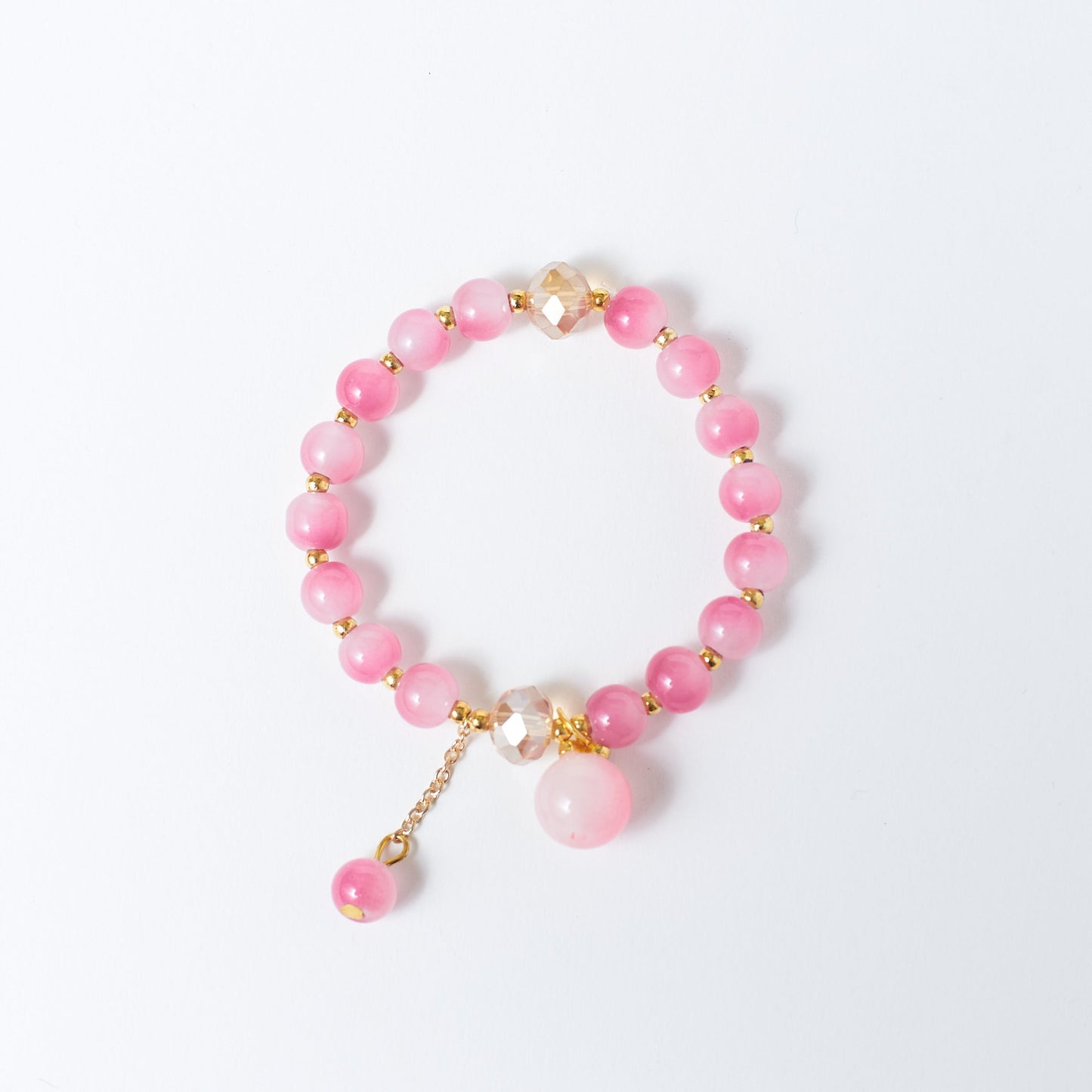 Rustic Pink Beaded Bracelet Salty