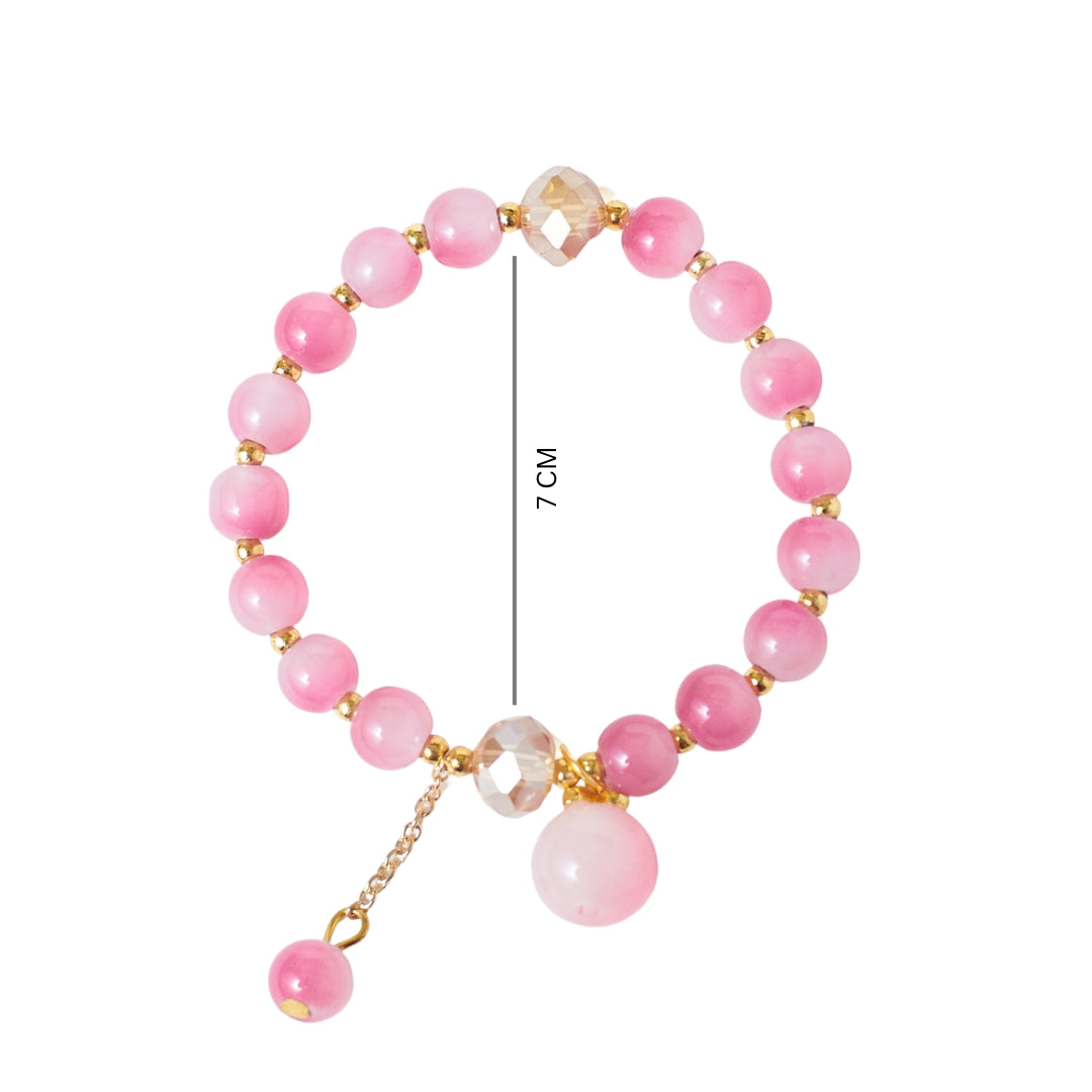 Rustic Pink Beaded Bracelet | Salty