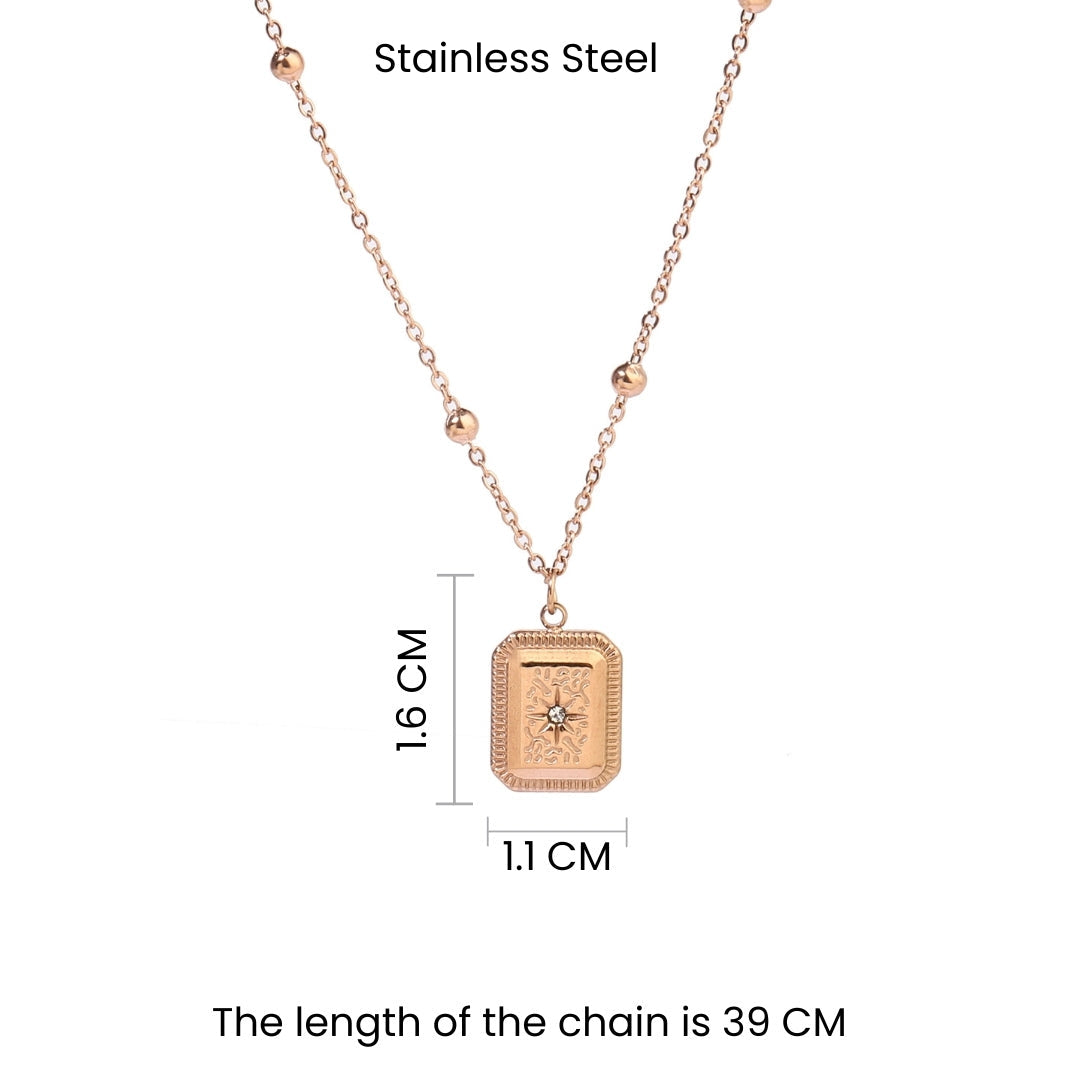 Retro Relic Rose Gold Necklace