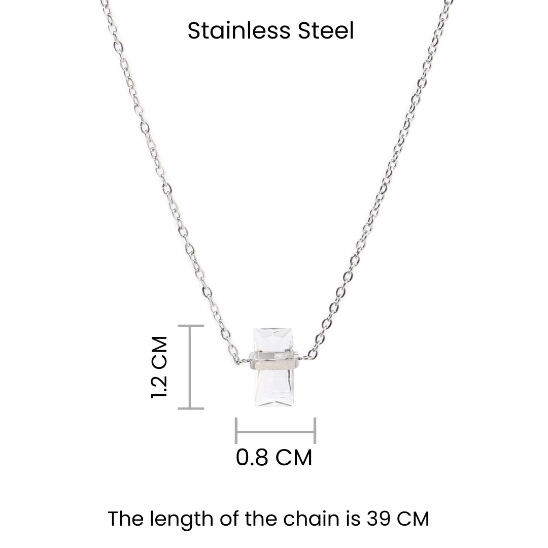 Ivory Ice Necklace - Silver