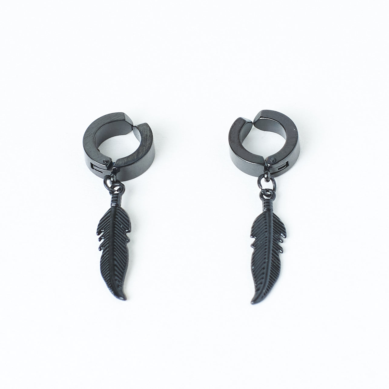 Black Feather Dangles | Salty