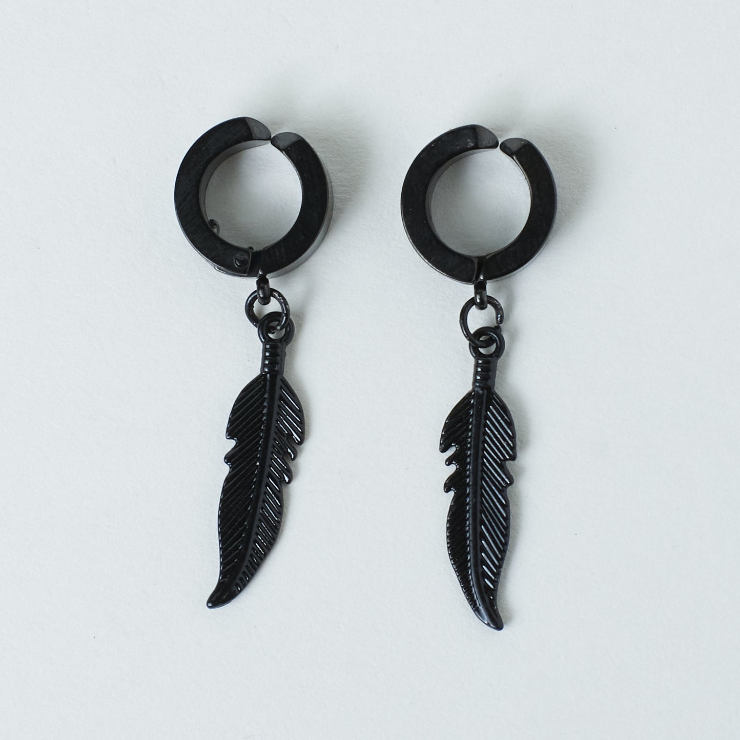 Black Feather Dangles | Salty