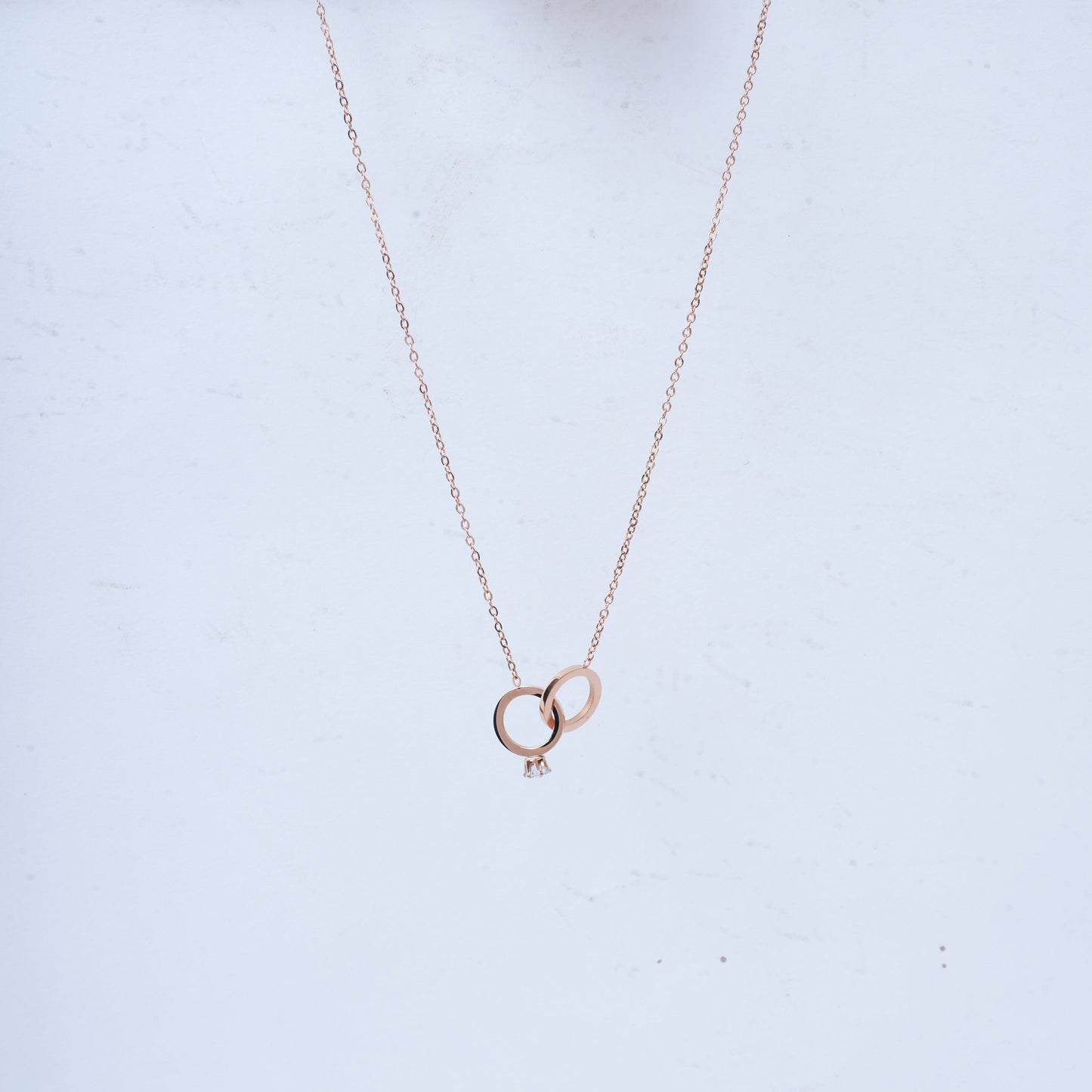 Promise Ring Rose Gold Necklace