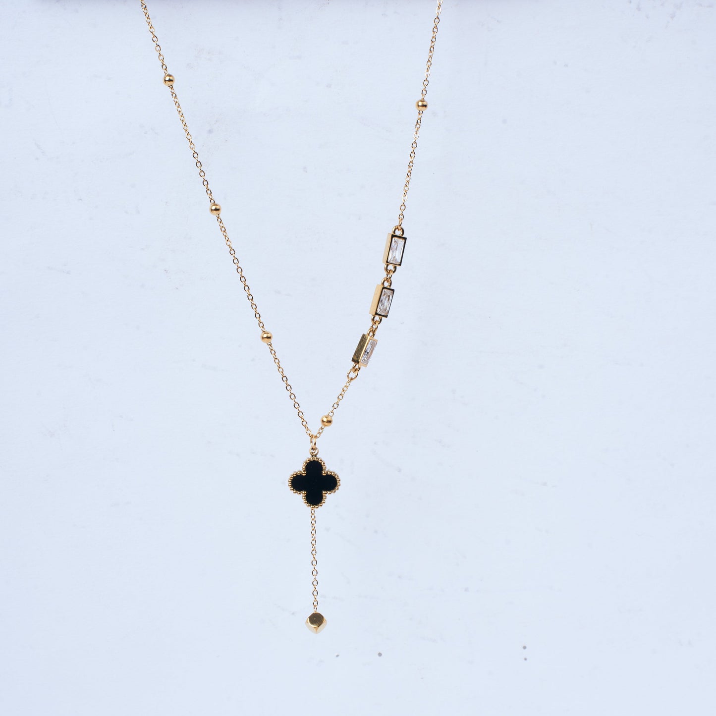 Midnight Leaf Gold Necklace