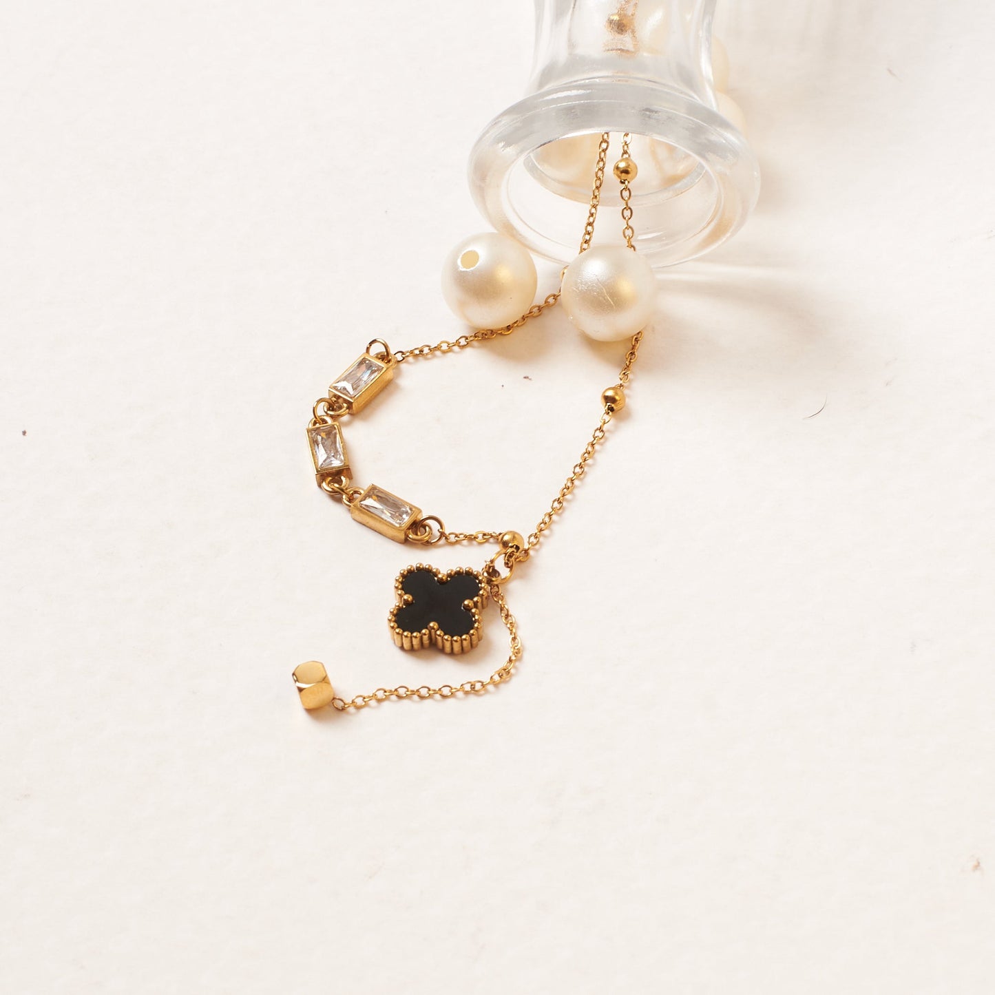 Midnight Leaf Gold Necklace