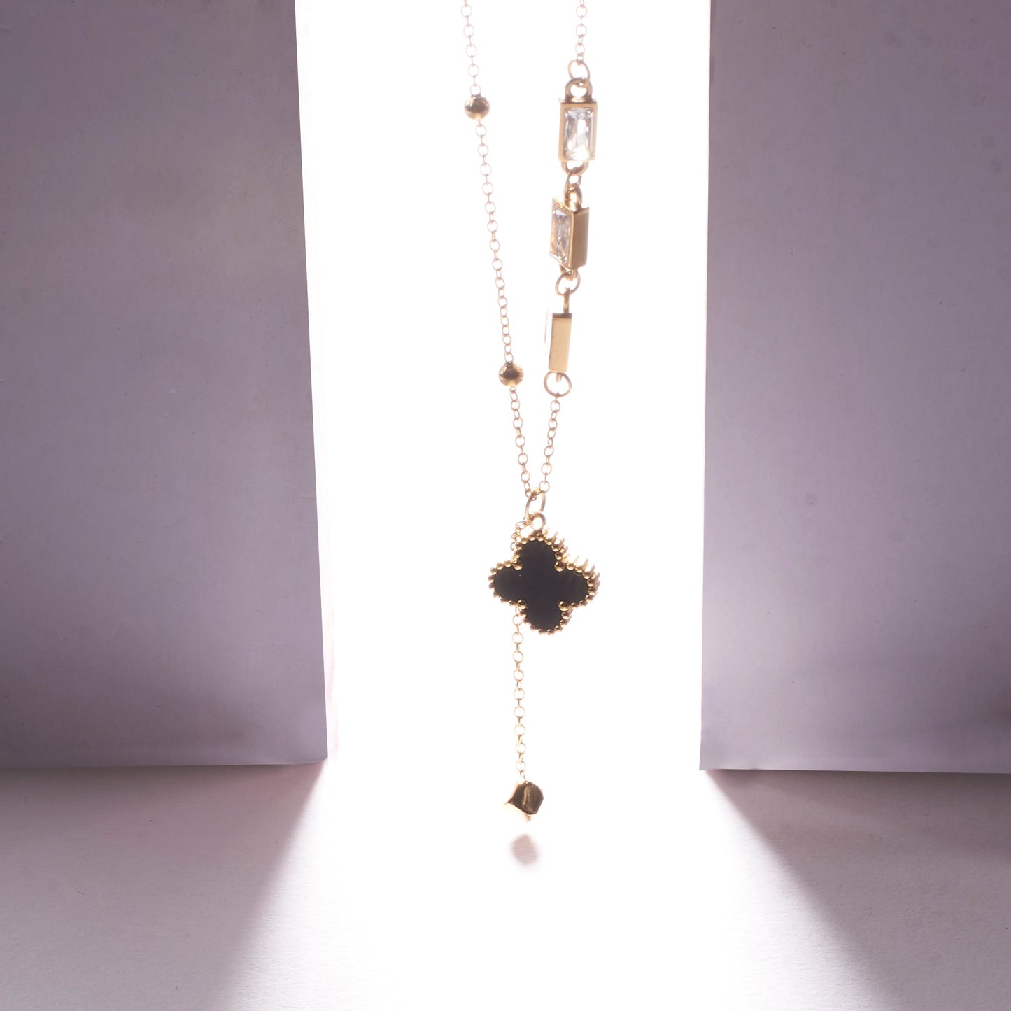 Midnight Leaf Gold Necklace