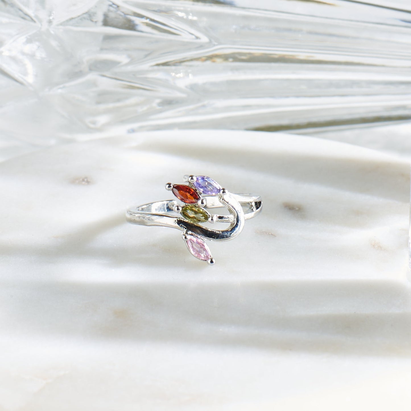 Silver Petal Bloom Ring | Salty