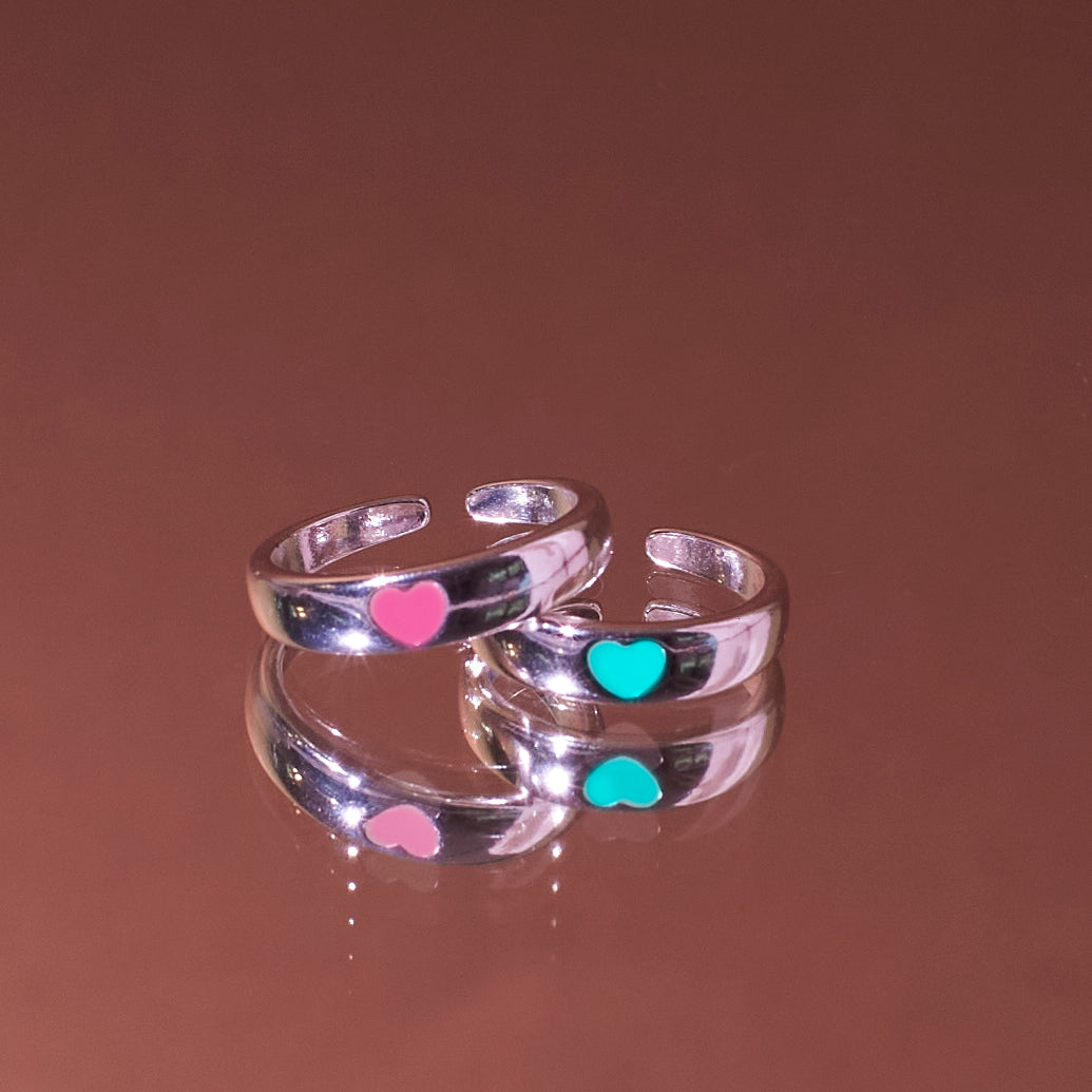 Glow in the Dark BFF Pink-Blue Bands (Set of 2) Salty