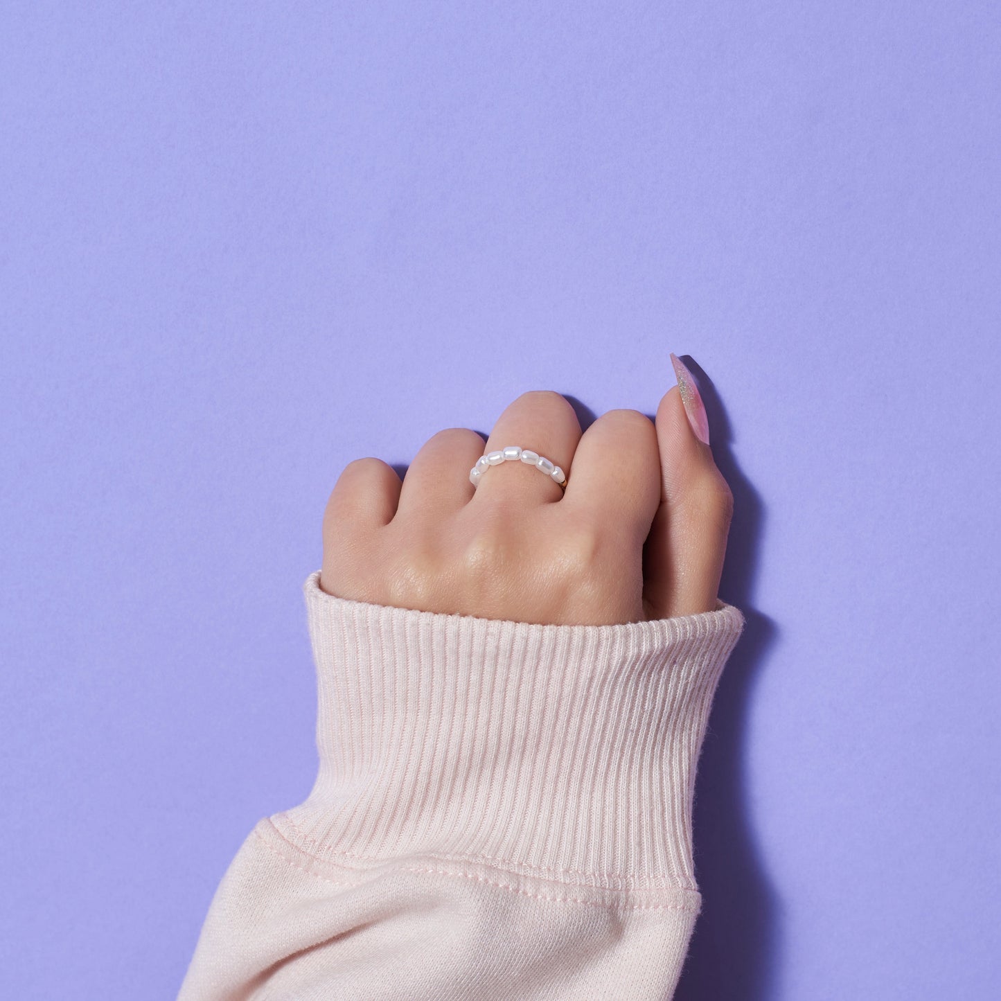 Pearlescent Chain Ring Salty