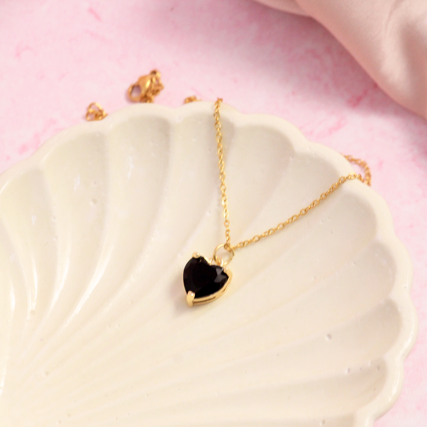 Scorpio Black Heart Necklace
