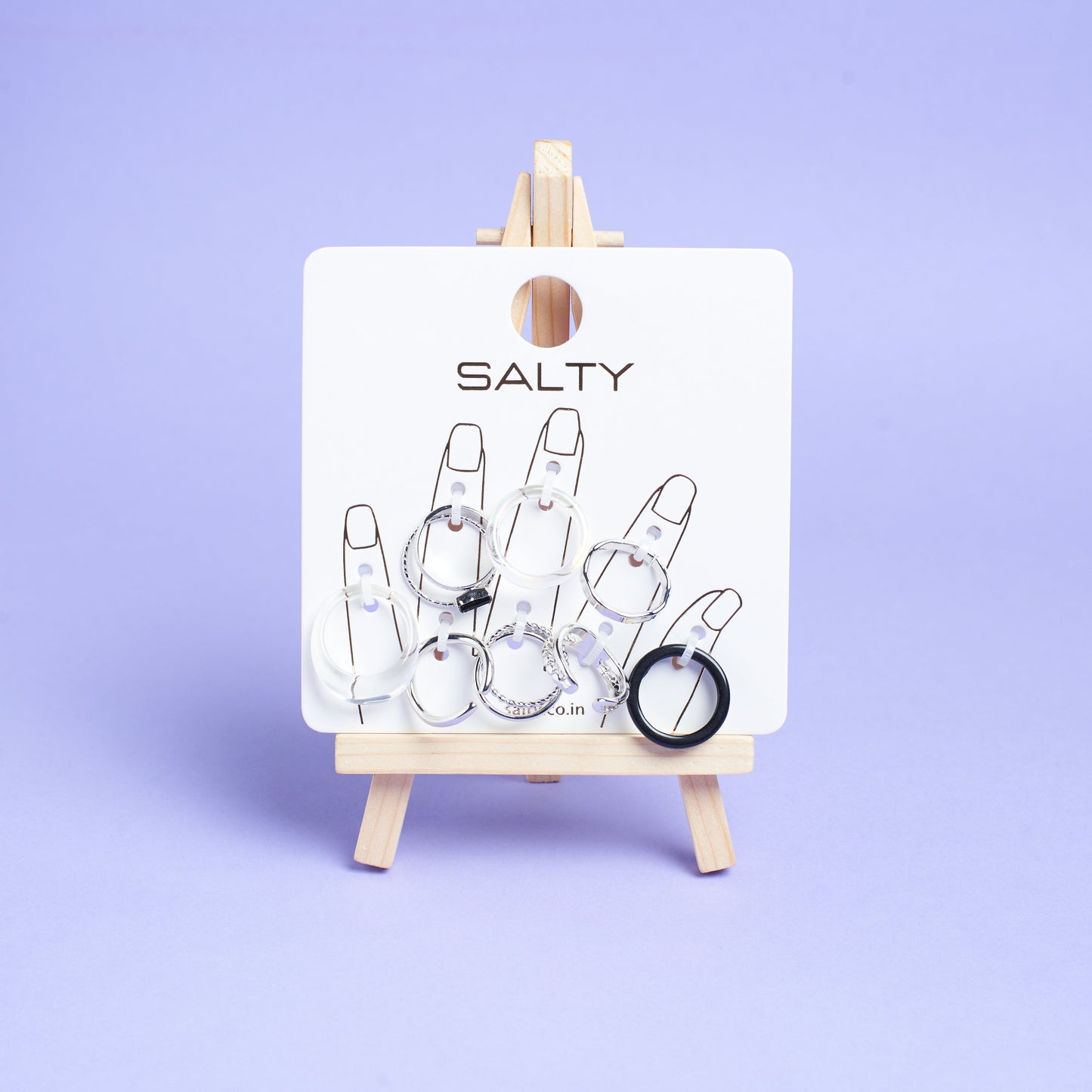 Set Of 10 Stackable Harmony Rings | Salty