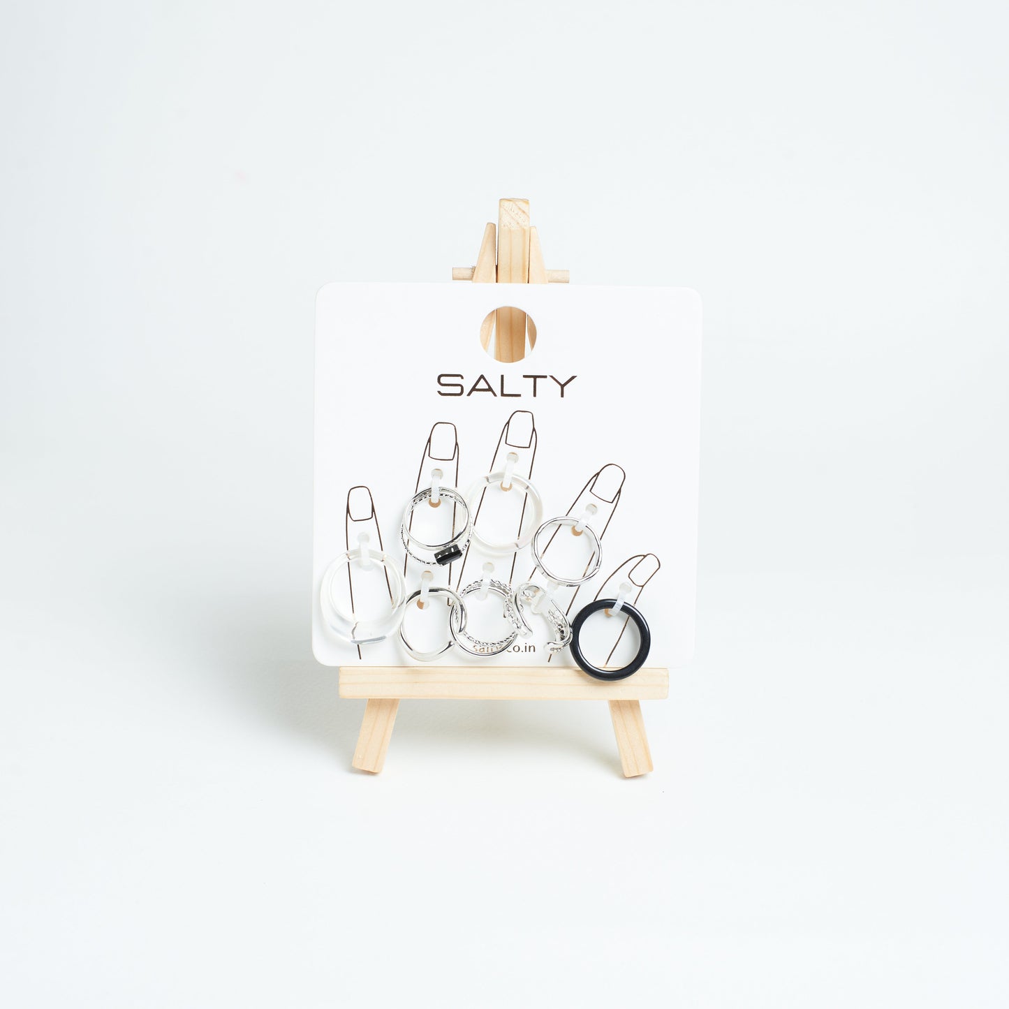 Set Of 10 Stackable Harmony Rings | Salty